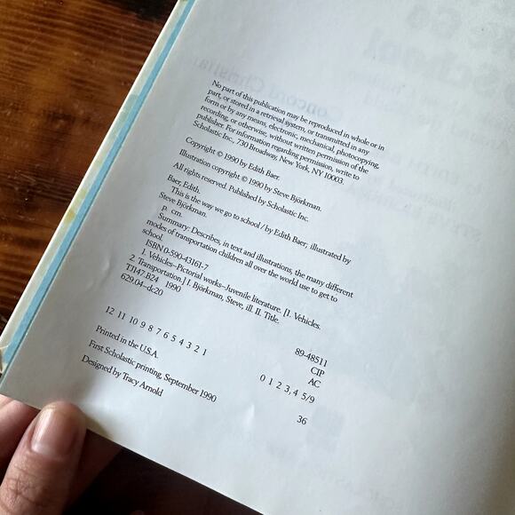 Vintage 1990 This Is The Way We Go To School Hardcover Book - Picture 3 of 8